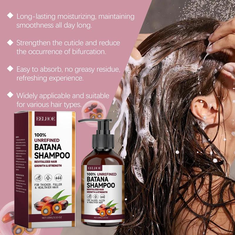 Batana Oil Shampoo, Deeply Moisturizing Hair Shampoo for Improves Dry & Damaged Hair, Hair Care Product for Men & Women, Christmas, Christmas Gift