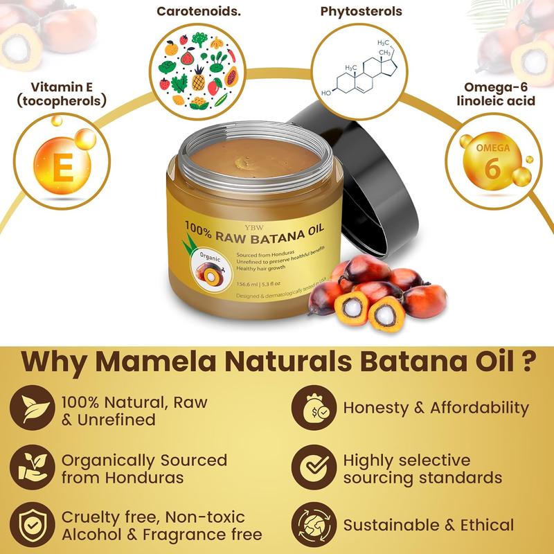 Natural, unrefined Batana Hair Growth Oil promotes growth, repair and smoothness, is a nourishing moisturizer for damaged hair, and makes hair thicker and stronger for men and women! Enhances hair thickness