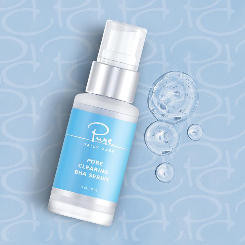 Pure Daily Care Pore Clearing BHA Serum for Blemish-Prone Skin with Seaweed Extract and Hyaluronic Acid - Smooth, Skincare