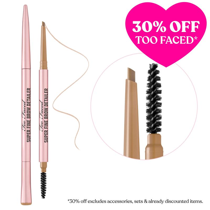 Too Faced Super Fine Waterproof Smudge Proof Long Wear Brow Detailer Eyebrow Pencil