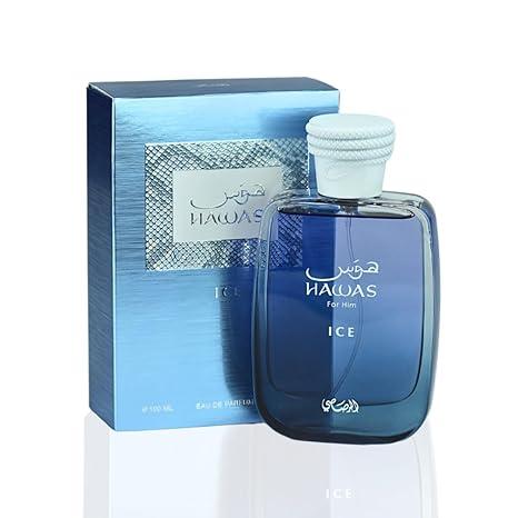 RASASI Hawas Ice Eau De Parfum Spray for Men, 3.4 Ounce