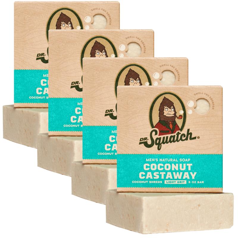 Dr. Squatch - Coconut Castaway 4-Pack Bar Soap