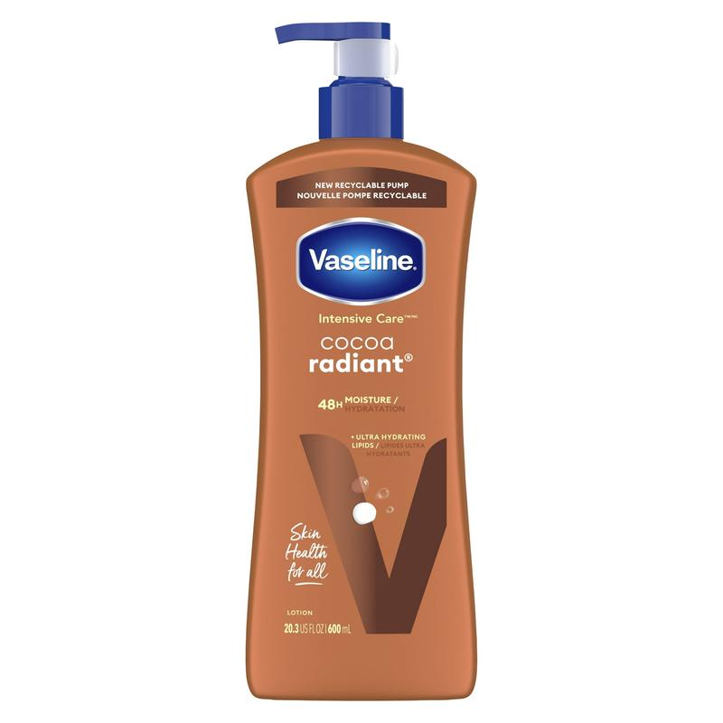 Vaseline Intensive Care Cocoa Radiant Body Lotion, 20.3 oz - Deep Hydration and Radiant Skin