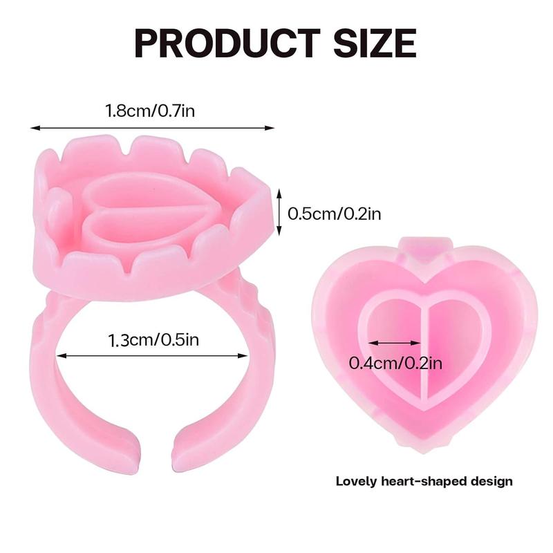 100pcs Eyelash Glue Ring Cup, Lash Glue Holder Cup, Separate Design Eyelash Glue Cup