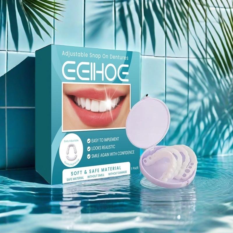 Temporary Teeth Perfect Cover,Adjustable Snap On,Moldable False Teeth for Beautiful Smile,Nature and Comfortable