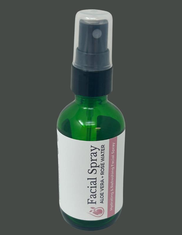 Facial Spray | 2 Oz | All Natural | Aloe | Rosewater | Refreshing | Hydrating