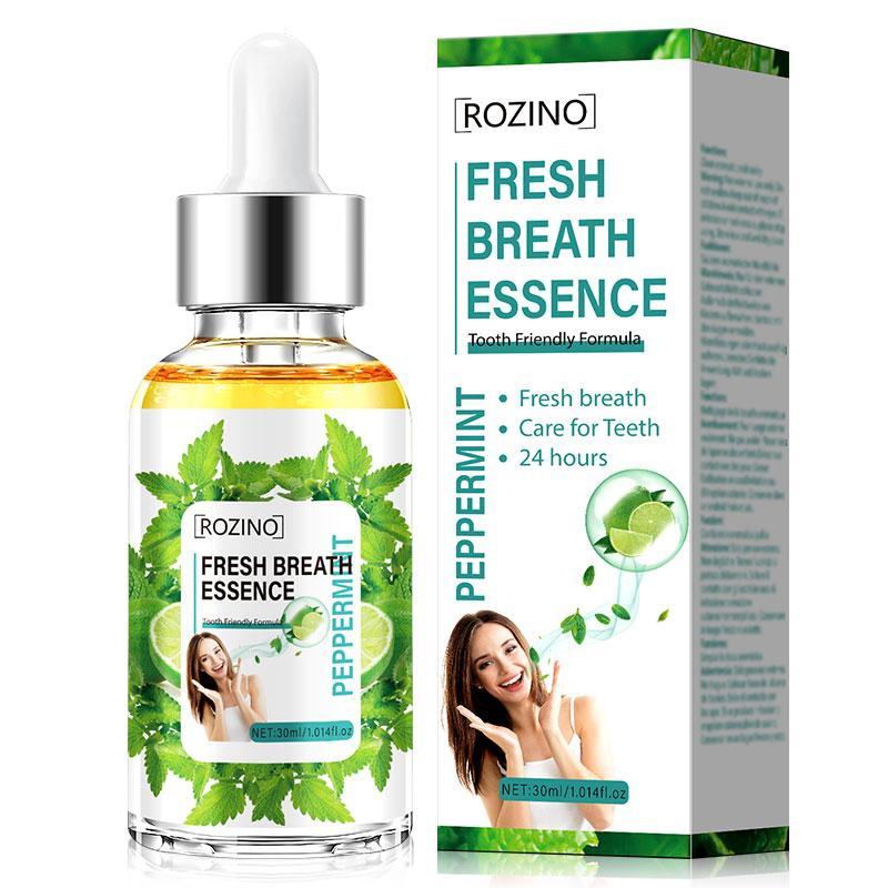 30ML Peppermint Breath Freshening Essence, Oral Care Essence for Relieving Bad Breath Odor, Refresh Breath Serum for Women & Men