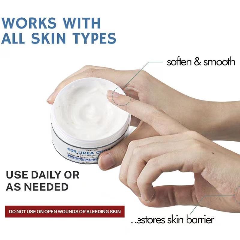 Urea & Salicylic Acid Moisturizing Hand & Foot Cream, Moisturizing Foot Cream, Foot Care Product for Dry Cracked Skin