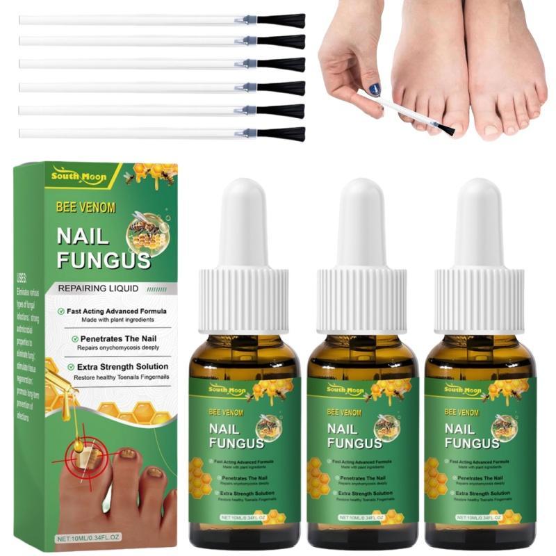 Bee Venom Nail Fungus Treatment, 3 Counts set Nail Strengthening Serum, Nail Care Product for Men and Women