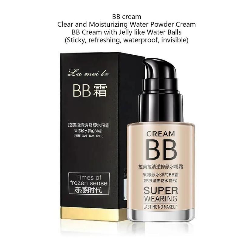 BB Cream, Long-lasting BB Cream, Full Coverage Flawless Makeup Cream, Hydrating Nourishing Makeup Base Primer, Cosmetics Makeup Accessories for Women