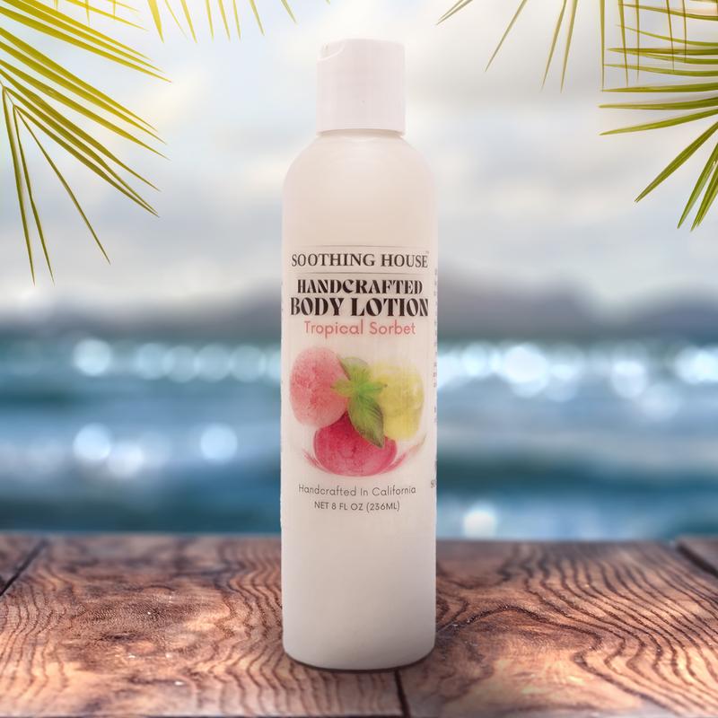 Handcrafted Tropical Sorbet Body Lotion for Moisturization, Hydration, Smooth, and Soft Skin Moisture Body Care Moisturize Fragrance Daily Comfort Body Care Fragrance