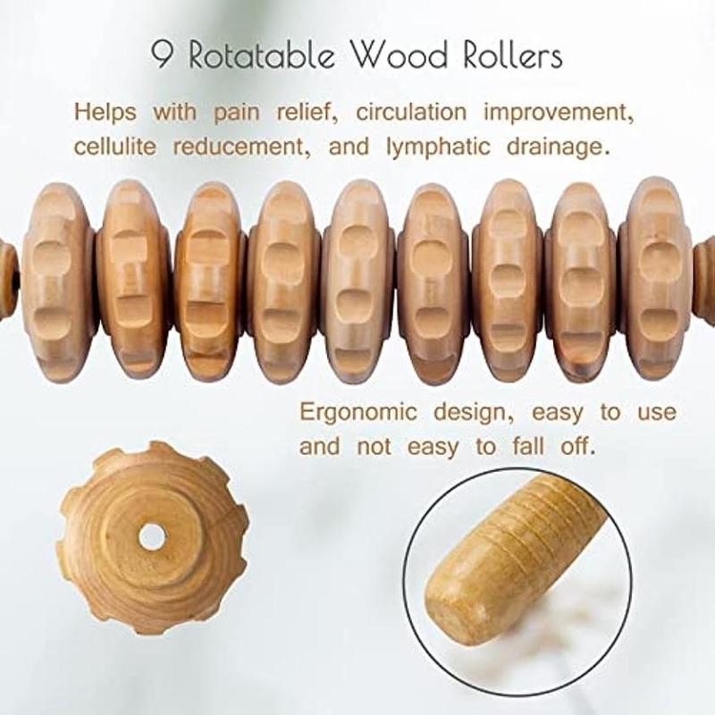 Summer Comfort Manual Wooden Roller Massager , Muscle Release Roller, Manual Massage Tool for Fascia Cellulite, Body Care Massager, Basedbodyworks, Christmas Gift