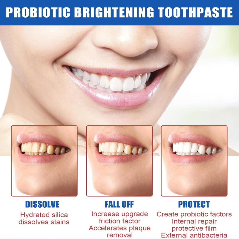 [90% People Choose] SP-6 Toothpaste, Super sp6 brightening Oral probiotic Pasta Dental, sp 6 Bright Toothpaste for Stain Removing, Fresh Breath & Teeth Health