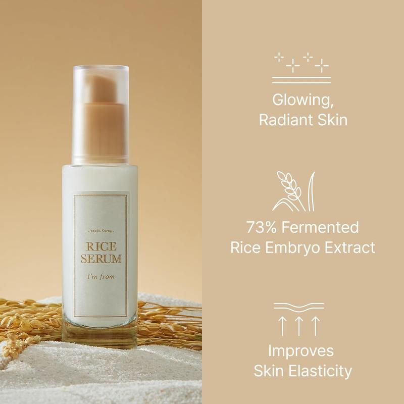 [I'M FROM OFFICIAL SHOP] I'M FROM Rice Line Best-selling Trio Set | Rice Toner, Rice Cream, Rice Serum - Milky for Glowing Skin, Korean Rice, Glow Essence with Niacinamide, Hydrating for Dry, Dull, Combination Skin, Vegan Moisture Skincare Moisturizer