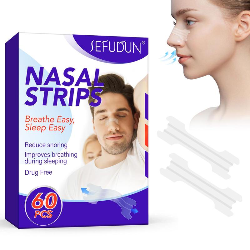 Clear Nasal Strips for Breathing, 60pcs box Easy Breathing Nose Patches, Ventilation Nasal Care Patch, Suitable for Men and Women