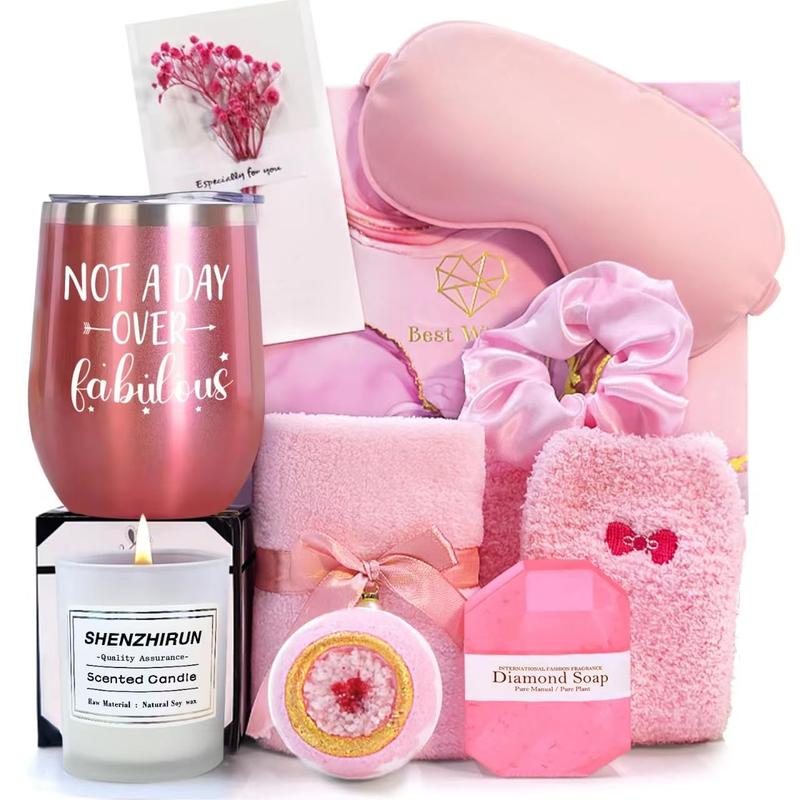 Birthday Gifts ideas for Women friendship,Get Well Soon Gifts, Rose Relaxing Spa Body Care Gifts Basket for Mom Her Best Friends Sister Wife Christmas Cift Teacher