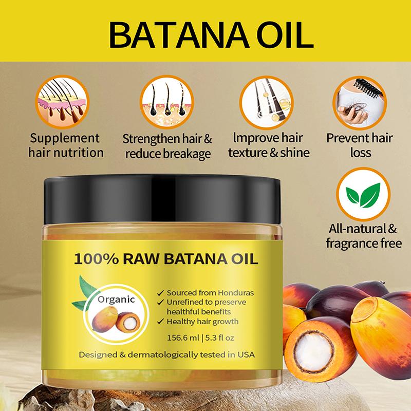 Natural, unrefined Batana Hair Growth Oil promotes growth, repair and smoothness, is a nourishing moisturizer for damaged hair, and makes hair thicker and stronger for men and women! Enhances hair thickness