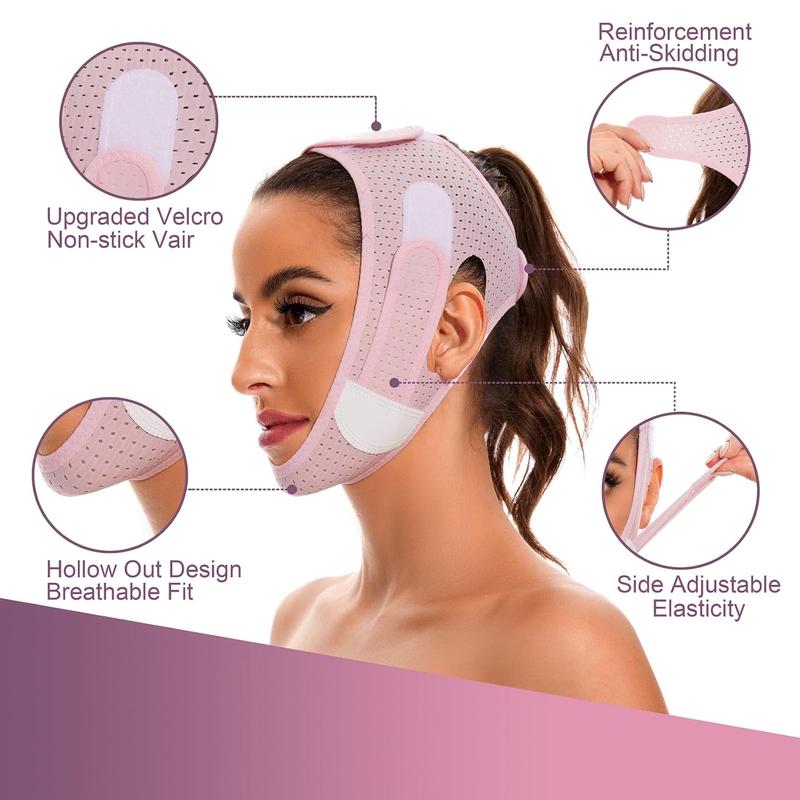 V-Line Mask Double Chin Reducer Strap for sleeping jawline Shaped Face slimming Jaw Exerciser lift tape Women Comfort Skincare Comfort Skincare