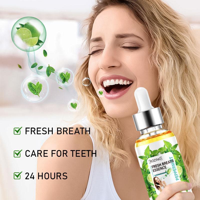 30ML Peppermint Breath Freshening Essence, Oral Care Essence for Relieving Bad Breath Odor, Refresh Breath Serum for Women & Men