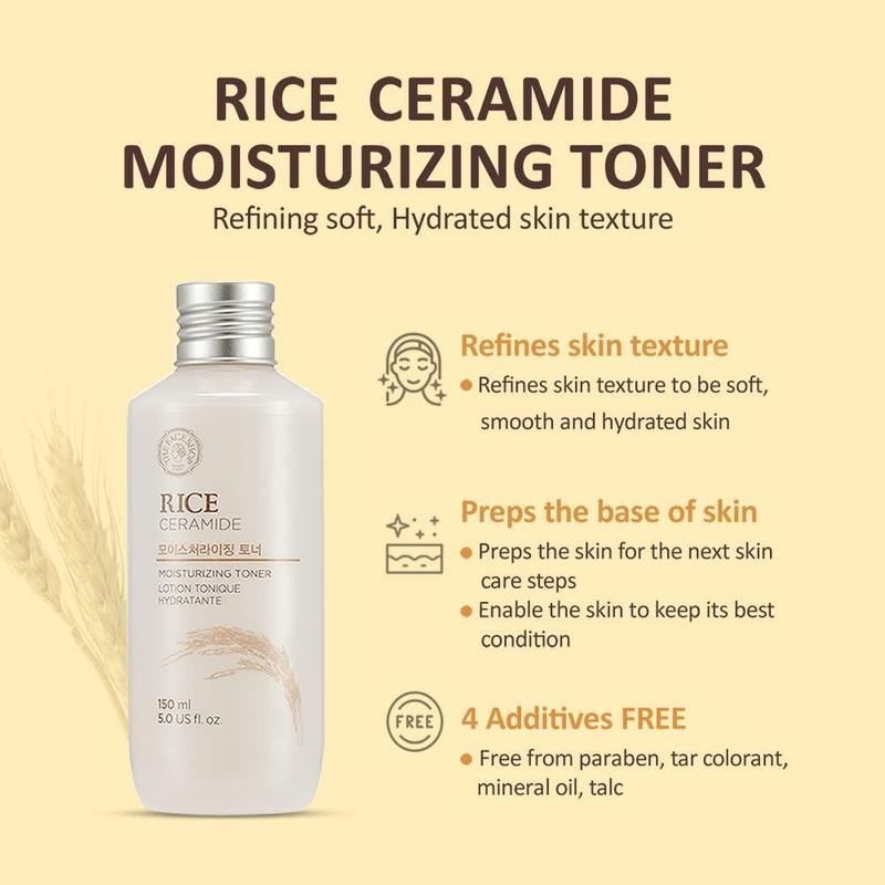 The Face Shop Rice Ceramide Moisturizing Toner - Rice Extract Skin Repair Skincare Serum