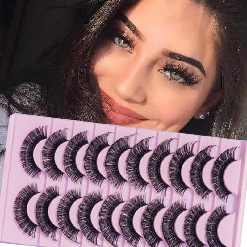 3D False Eyelashes, 1 Box 2 Boxes Natural Look Eyelash Extensions, Self Grafting Curl Eyelashes, Eye Makeup Enhancement False Eyelashes for Women