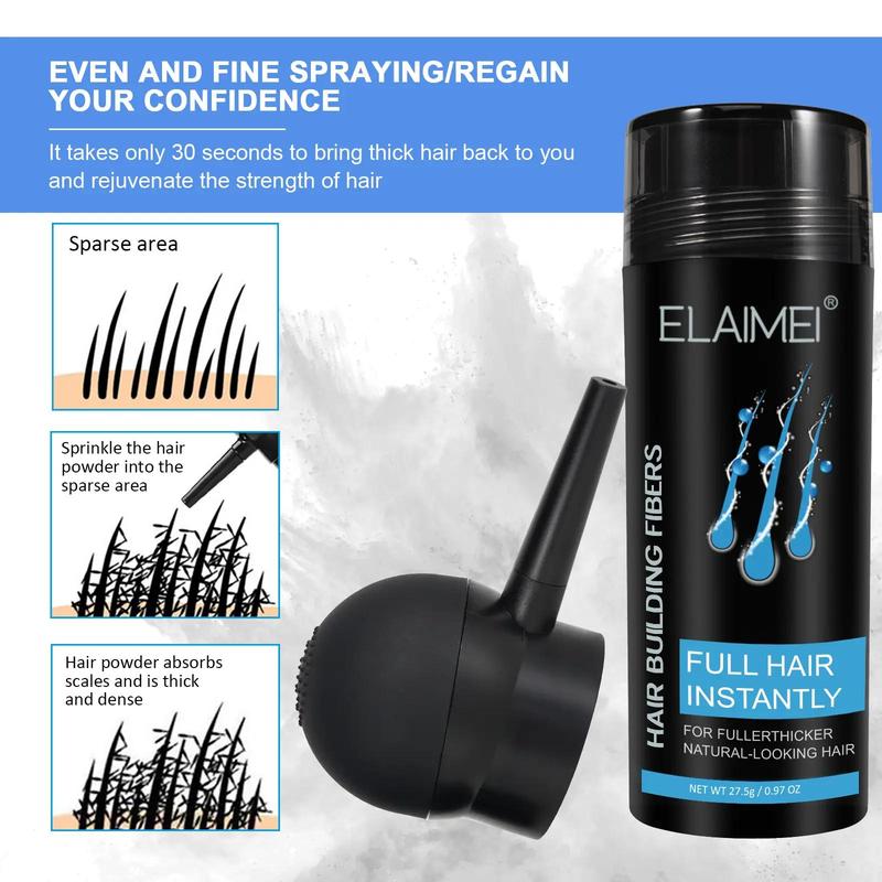 Hair Thickening Fiber Set, Hair Fiber Spray Applicator & Hair Thickening Fiber, Natural Looking Hair Thickening Powder, Professional Hair Styling Product