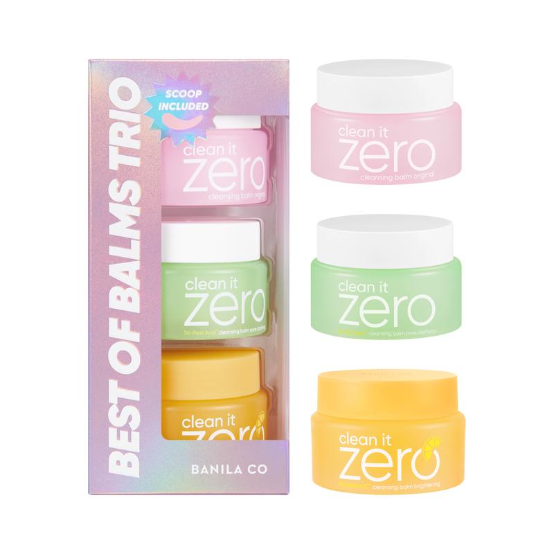 Clean it Zero Best of Balms Trio - Facial Cleanser Set - Cleansing Moisture Skincare Smooth Brightening