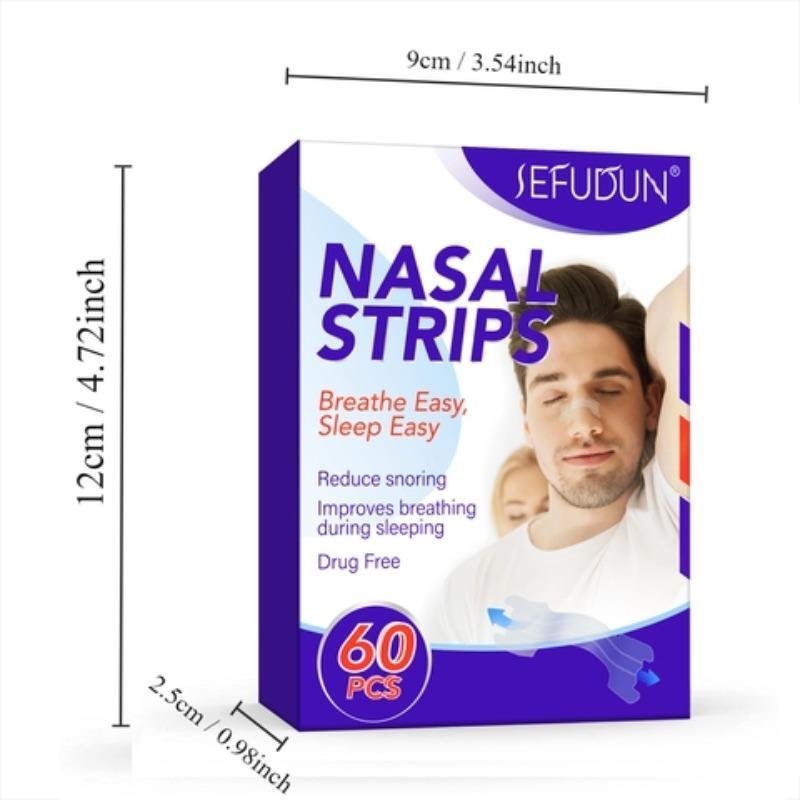 Clear Nasal Strips for Breathing, 60pcs box Easy Breathing Nose Patches, Ventilation Nasal Care Patch, Suitable for Men and Women