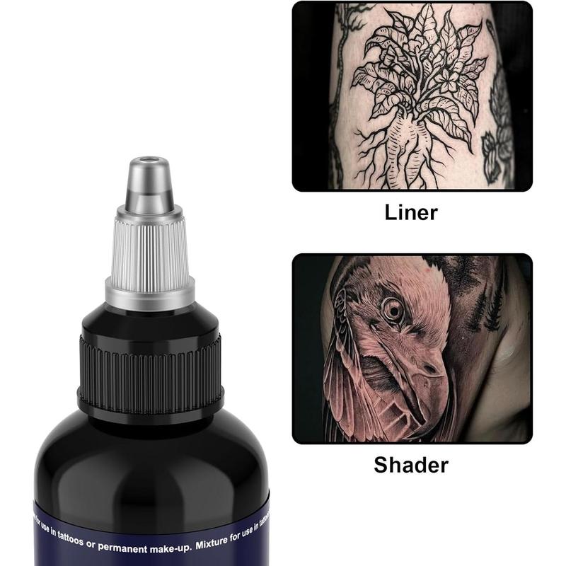 Tattoo Professional Ink Black Tattoo Pigment for Shading and Lining 4oz (120ml) TI302-120-019