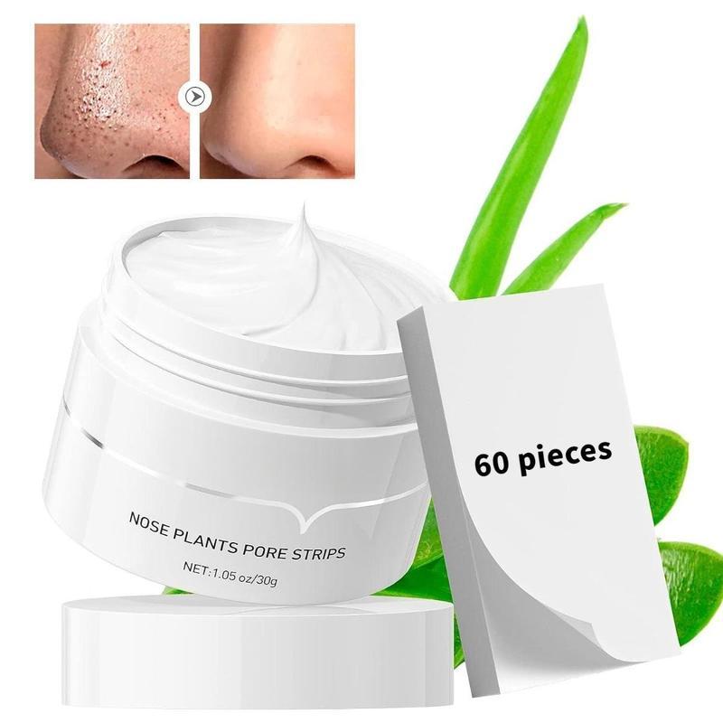 Blackheads & Whiteheads Removal Mask with 60-count Strips, Blackhead Remover Peel Off Mask, Nose Plants Pore Cleanser Purifying Face Mask(1.05oz 30g)