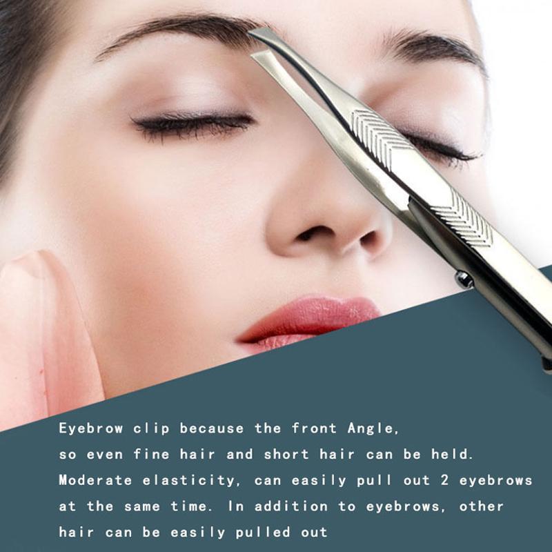 Portable Smart Eyebrow Tweezers With LED Light, Stainless Steel Eyebrow Hair Remover Tool, Professional Makeup Tools For Women