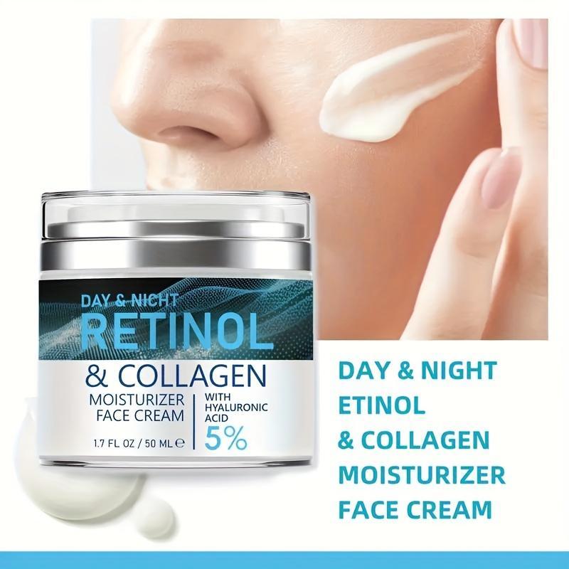 Retinol & Collagen Face Cream, 1 Count Moisturizing Face Cream, Hydrating Face Moisturizer, Face Lotion for Men & Women