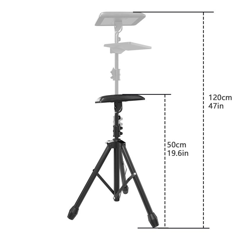 Joxpring Tattoo Armrest Stand Tripod with Tray Foldable Tattoo Arm Leg Rest Stand Adjustable Height and Tilt Black Leather Pad Professional Heavy Equipment for Tattoo Studio