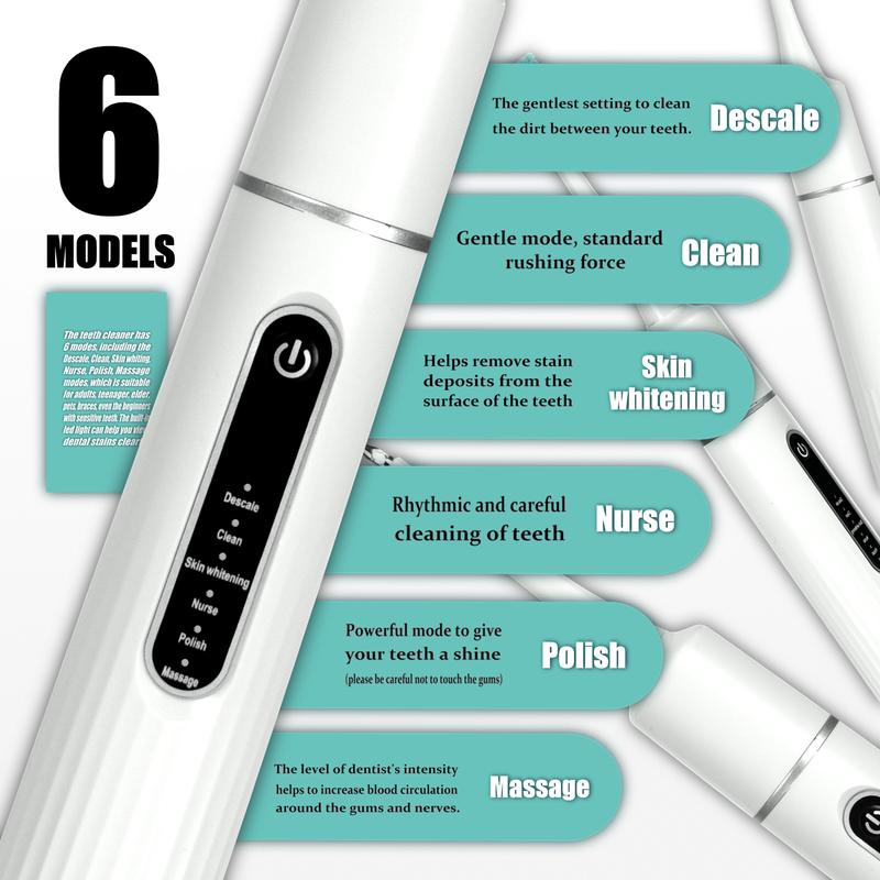 ETHME Multifunctional Plaque Remover 2-in-1 Sonic Electric Toothbrush for Adults with 5 Modes and 4 Removable Heads - Oral Comfort Cleanisng Device