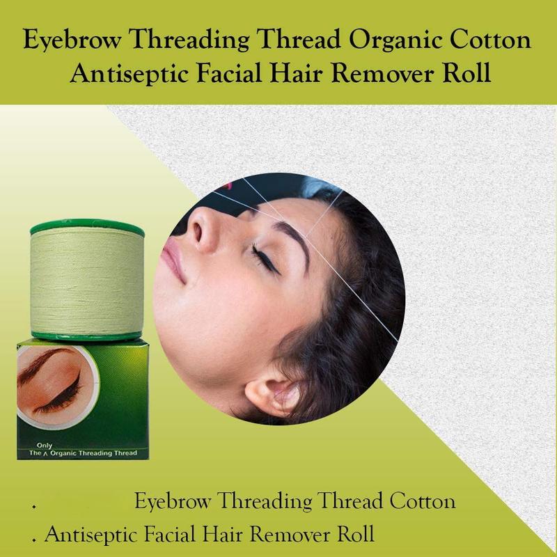 2 Spool X 300M Organic Cotton Eyebrow Threading Thread - India - Epilator Tool For Upper Lip Chin Forehead Ibrow Hair Removal