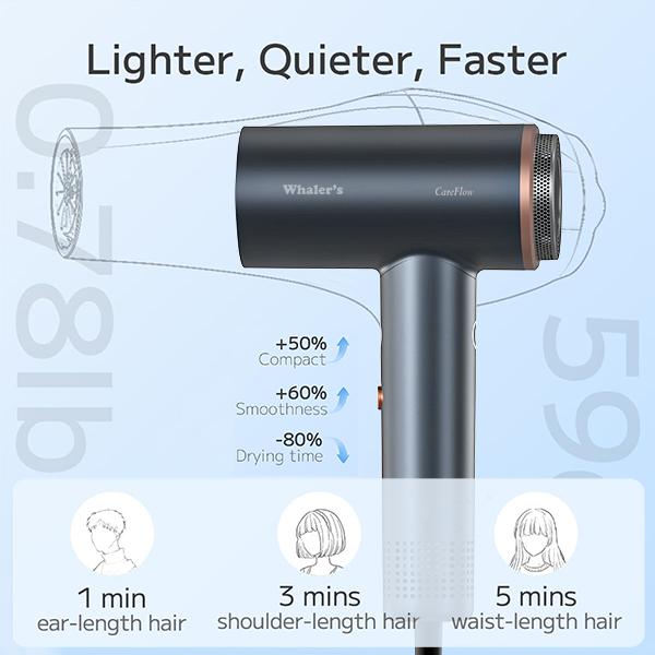 2024 whalers New Professional High Speed Negative Ion High Speed Hair Dryer , home travel gift highspeed hairdryer hairdiffuser  curly hairdiffuser 1d hair dryer fast blowdryer curl diffuser