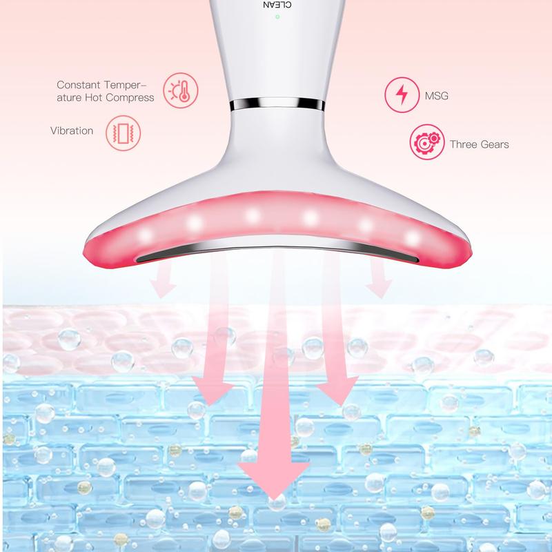 Beauty Massager for Face and Neck, LED Beauty Neck Instrument, Facial Massager with Thermal, and Vibration, Personal Care Appliances