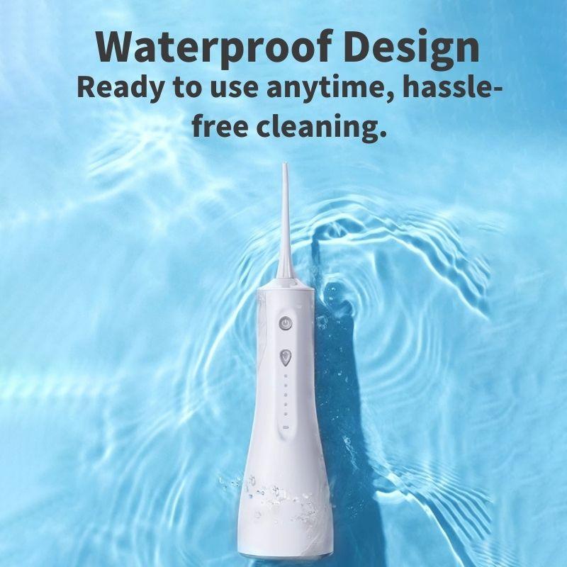 WaterFlosser Portable oral cleaner irrigator Teethbrush 5in1 DentalCare MouthWash TeethProtect Waterproof Rechargeable Professional Flossing Nozzle