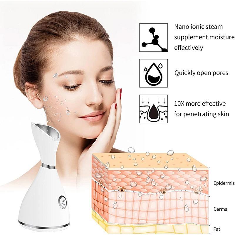 Portable Face Steamer, Household Face Steamer, Hot Spray Moisturizing Nano Cleansing Skin Care Tool, Humidification Spa Equipment