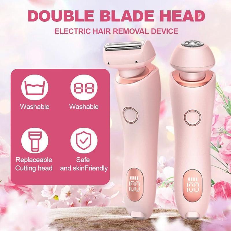 2 in 1 Electric Rechargeable Shaver Kit, 1 Set Waterproof Body Hair Shaver Trimmer, Epilator Hair, Easy To Use Hair Trimming Kit for Women, Christmas Gift