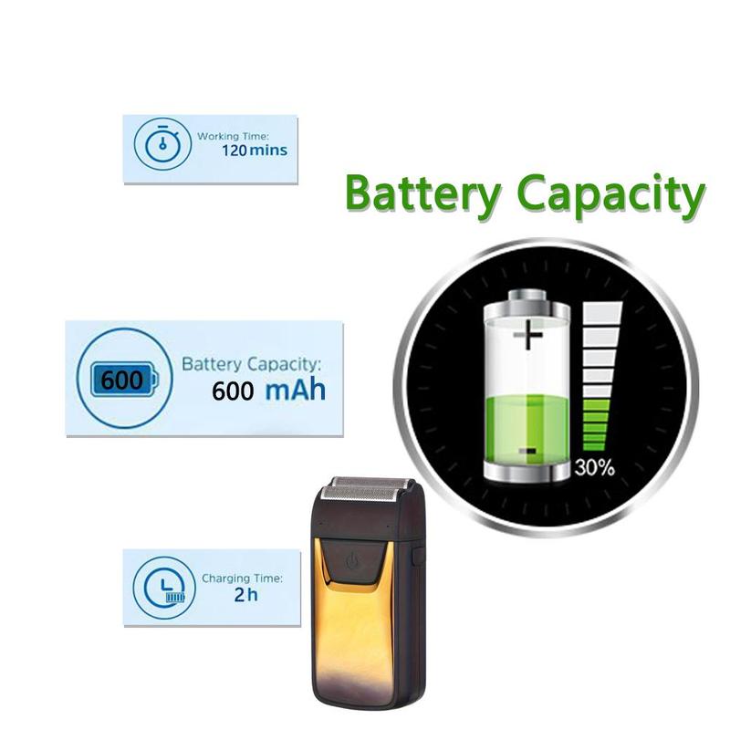 Rechargeable Electric Shaver, Portable Electric Razor with LED Display, Wet and Dry Use Electric Shaver for Men, Men's Grooming Tool