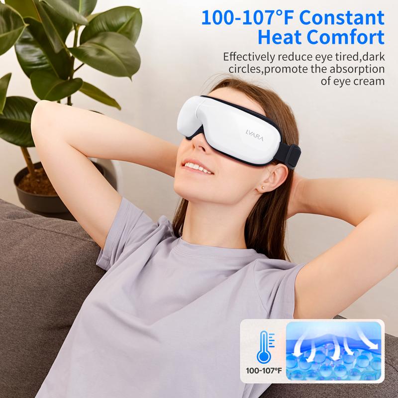 Eye Massager with Heat and Vibration, Bluetooth Music, Relax, Eye Care Device for Eye Strain, Birthday Gift Comfort