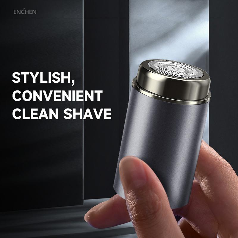 ENCHEN Electric Razor for Men, Mini-Shave Portable Electric Shaver, Pocket Size Portable Shaver Wet and Dry Mens Razor, One-Button Use,USB Mini Shaver Charging Suitable for Home, Car, Travel Comfort