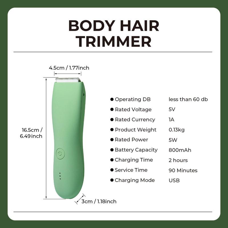 Body Hair Trimmer, Hair Shaver Bikini Trimmer for Body Hair, Washable Wet and Dry Use Men's Manual Shaver, Hair Clipper Trimmer Neon Clipper, Stocking Fillers Gift