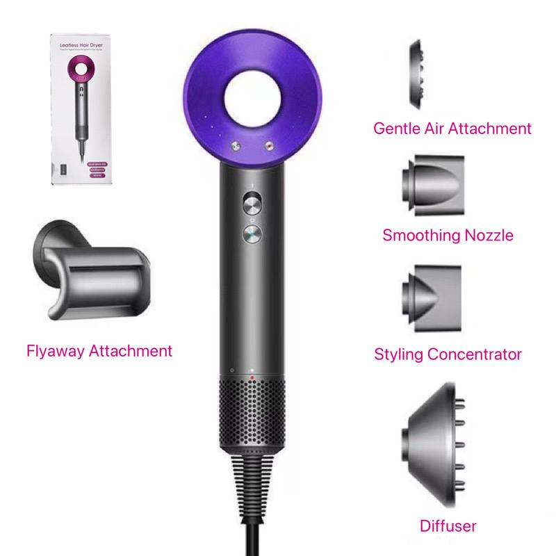 Leafless Fast Drying Hair Dryer Negative Ionic Blow Dryer with High-Speed 110,000 RPM Brushless Powerful Motor Hairdryer Low Noise Magnetic Nozzle