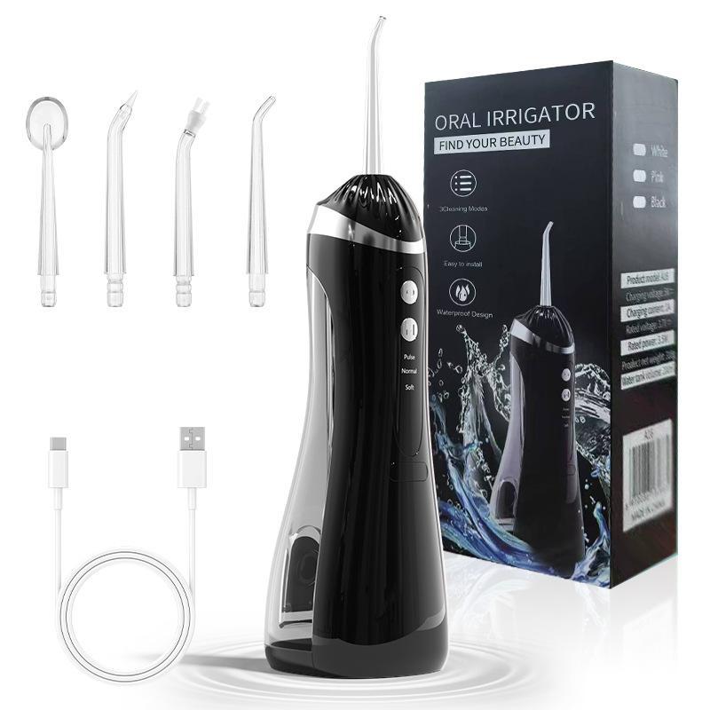 Rechargeable Portable Oral Irrigator, 1 Box Water Flosser & Accessories, Waterproof Teeth Cleaner, Dental Care Tool for Home & Travel, Christmas Gift