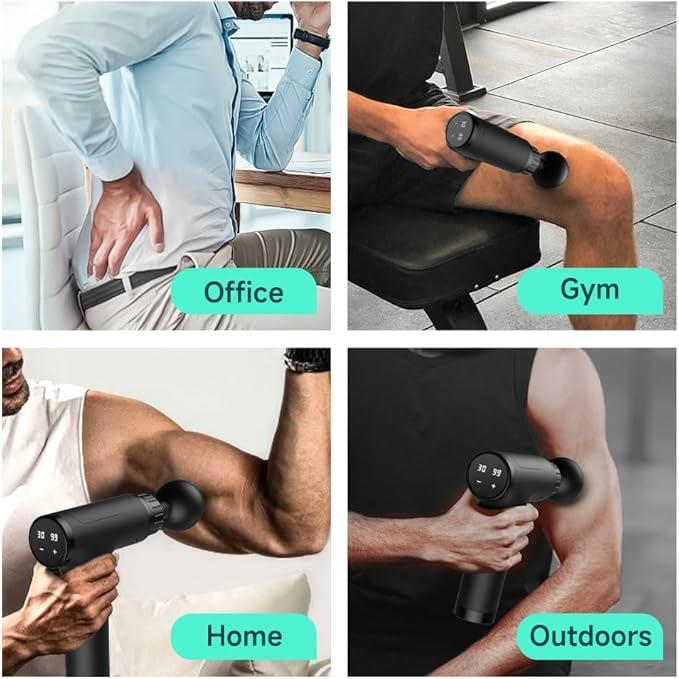 Massage Gun massage devices neck  , Handheld Mini  Massager Gun Contains 6 massage head, Quiet Portable Comfort, 2024 Christmas Gift ideas