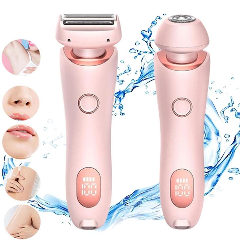 2 in 1 Electric Rechargeable Shaver Kit, 1 Set Waterproof Body Hair Shaver Trimmer, Epilator Hair, Easy To Use Hair Trimming Kit for Women, Christmas Gift