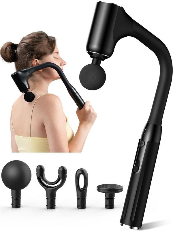 Length Adjustable Massage Hammer, Ergonomic Massage Gun & Back Massager, Neck Shoulder Waist Massage for Pain Relief, Stepless Speeds, Ideal Christmas Gift for Friends & Families