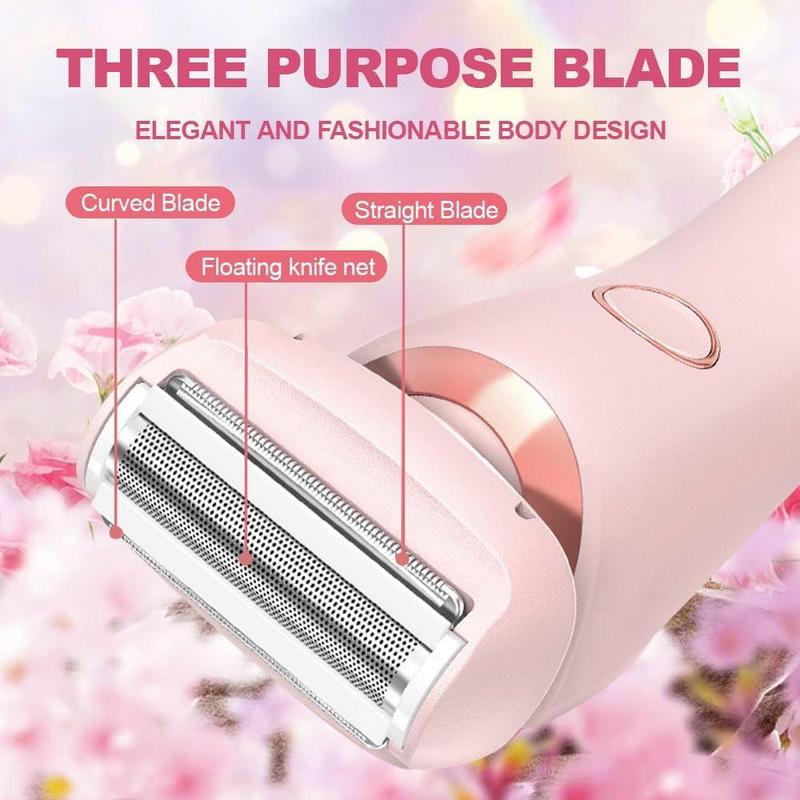 2 in 1 Electric Rechargeable Shaver Kit, 1 Set Waterproof Body Hair Shaver Trimmer, Epilator Hair, Easy To Use Hair Trimming Kit for Women, Christmas Gift